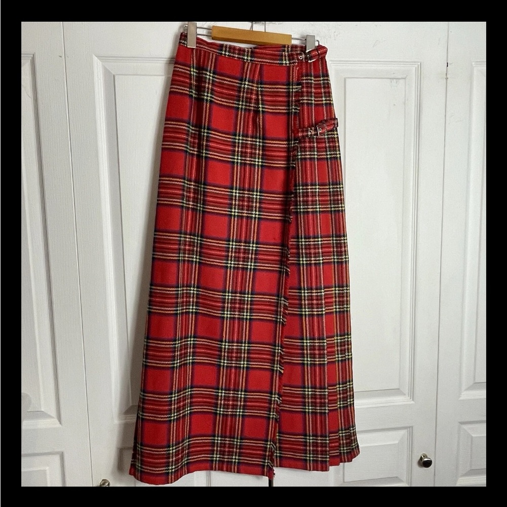Tartan Plaid Maxi Length Skirt